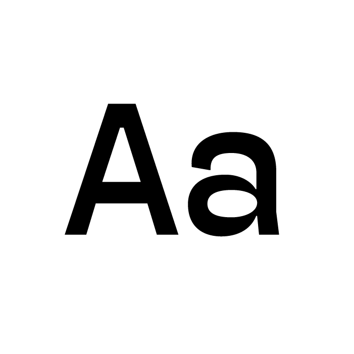 Typographie hoss sharp noir sur fond blanc