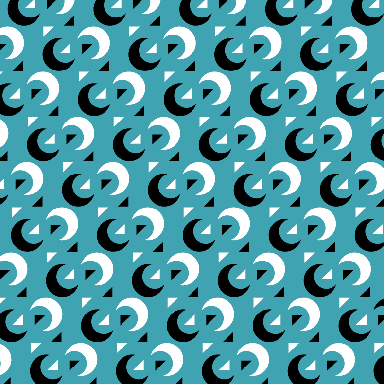 Création d'un motif graphique turquoise pour une identité visuelle