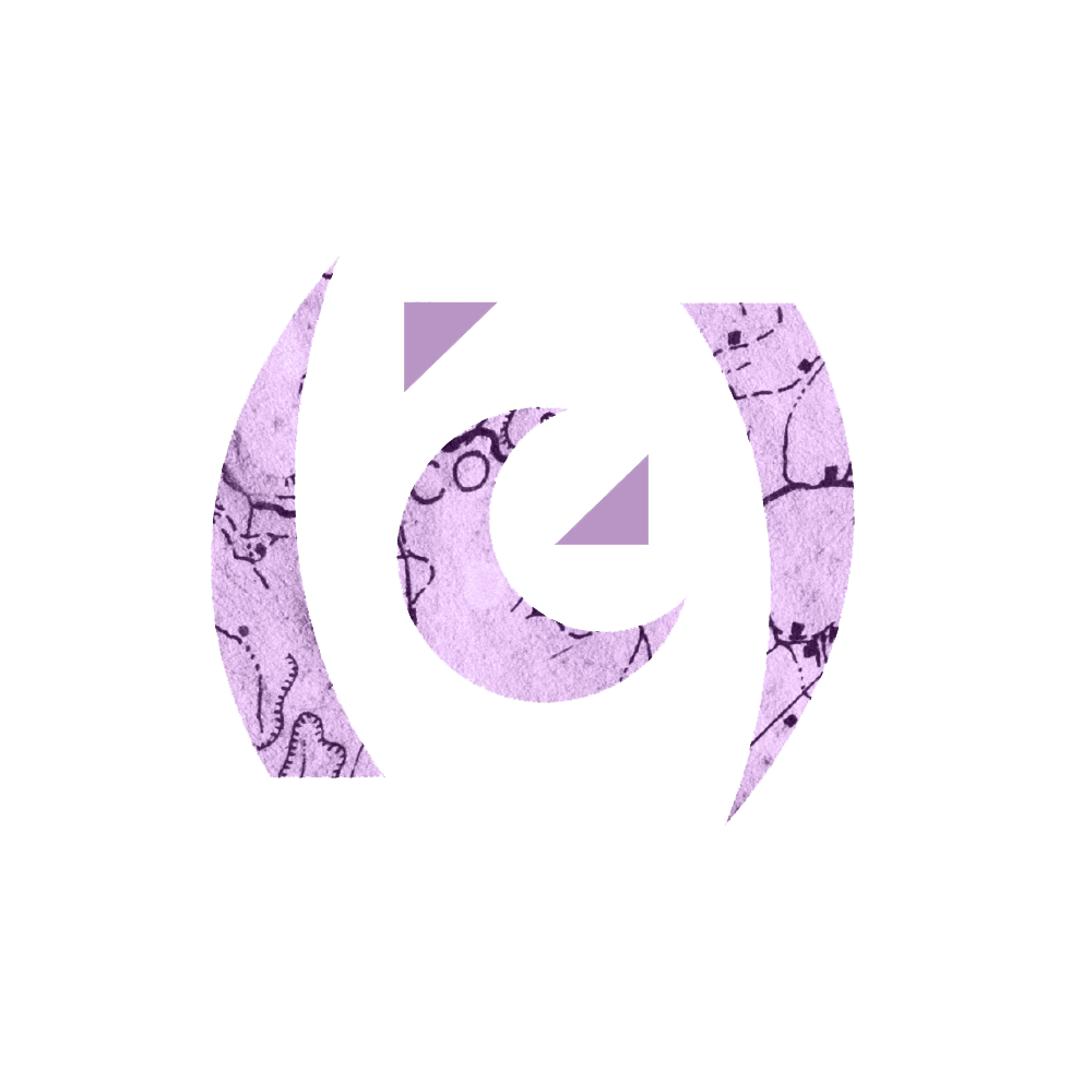 Logo mauve avec une texture de carte